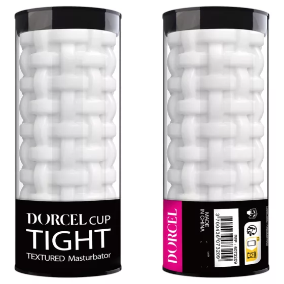 Dorcel Cup Tight - masturbátor pro muže s perlovaným kanálkem (bílý)