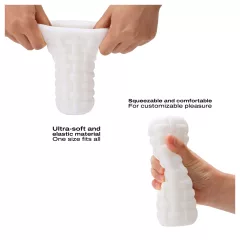   Dorcel Cup Tight - masturbátor pro muže s perlovaným kanálkem (bílý)