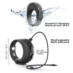  Dorcel - vibrační nastavitelný erekční kroužek (černý)