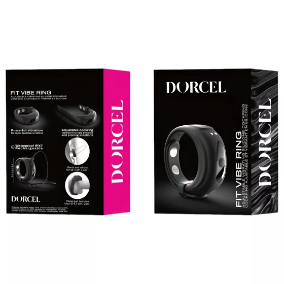 Dorcel - vibrační nastavitelný erekční kroužek (černý)