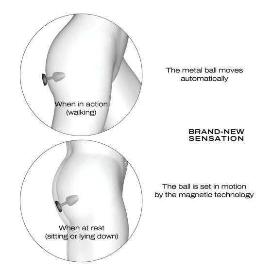 Dorcel - kuličkový, dálkový anální vibrátor M - (černý)