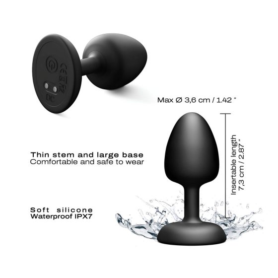Dorcel - kuličkový, dálkové ovládání anální vibrátor M - (černý)