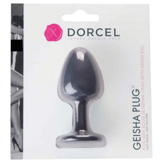 Dorcel Geisha Plug M - anální kolík s kuličky (černý)