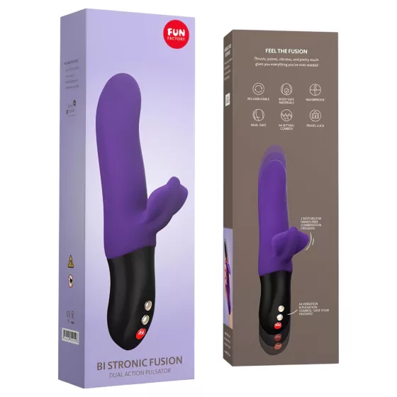 Fun Factory Bi Stronic Fusion - přirážející vibrátor s raménkem na klitoris (fialový)