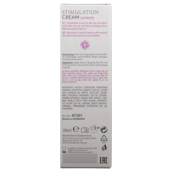 HOT Shiatsu Joyful - stimulační krém pro ženy (30 ml)