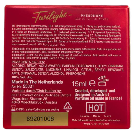 HOT Twilight - feromonový parfém pro ženy - parfémovaná vůně 15 ml