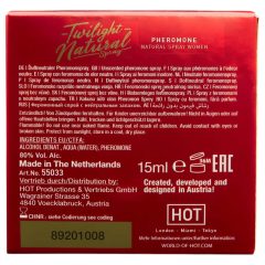   HOT Twilight Natural - feromonový parfém pro ženy (15 ml) - bez vůně