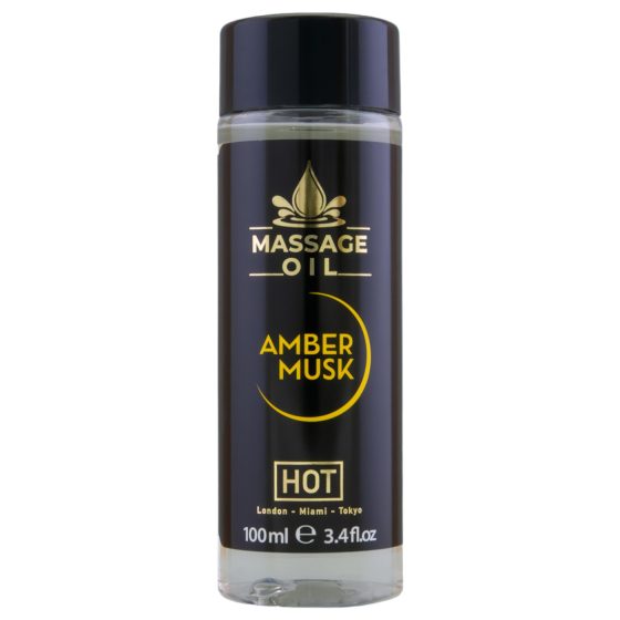 HOT masážní olej na péči o pleť - jantar a pižmo (100 ml)