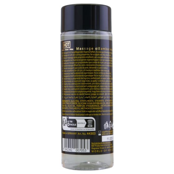 HOT masážní olej na péči o pleť - jantar a pižmo (100 ml)