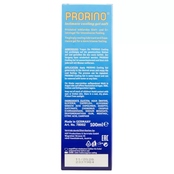 HOT - intimní krém pro muže - jemně chladivý - 100 ml