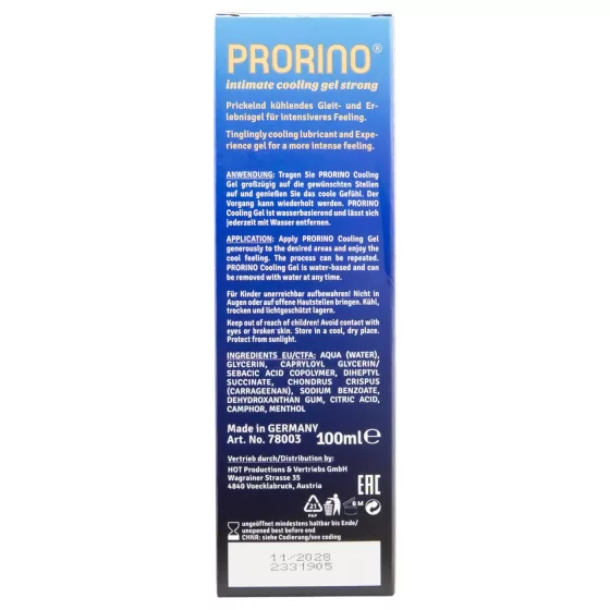 HOT - intim krém pro muže - silný chladivý efekt - 100 ml