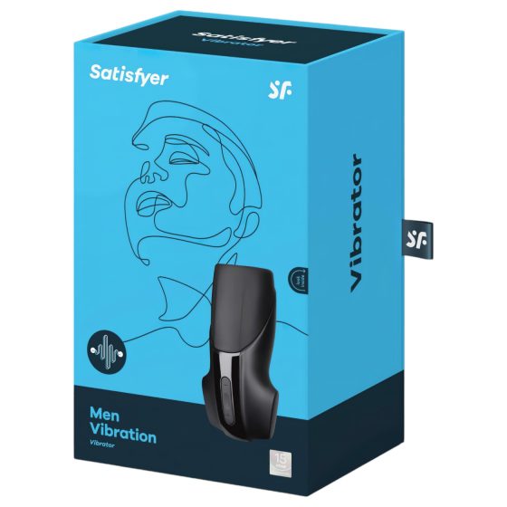 Satisfyer Men Vibration – akumulátorový stimulátor pro muže (černý)