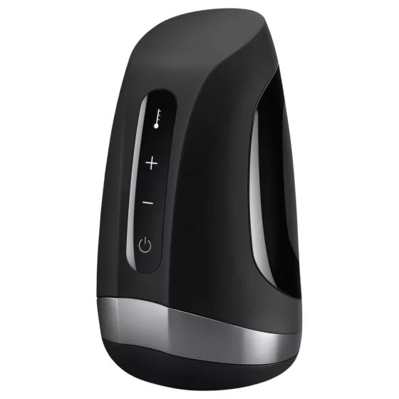 Satisfyer Men Heat Vibration - nahřívací vibrátor na žalud (černý)
