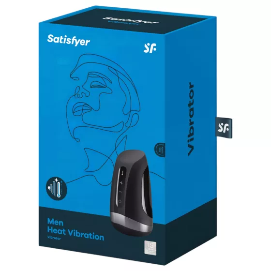 Satisfyer Men Heat Vibration - nahřívací vibrátor na žalud (černý)