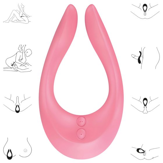 Satisfyer - párový vibrátor - dobíjecí - růžová