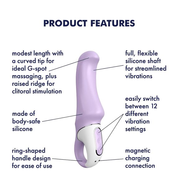 Satisfyer Charming Smile - vodotěsný, akumulátorový G-bod vibrátor (fialový)