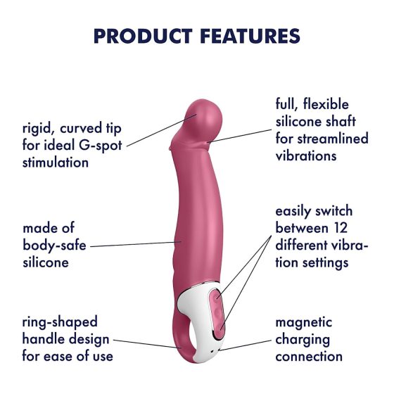 Satisfyer Petting Hippo - vibrátor dobíjecí vodotěsný silikonový růžový
