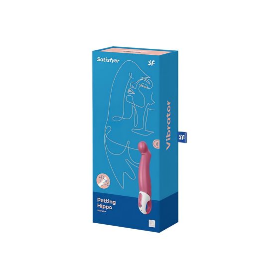 Satisfyer Petting Hippo - vibrátor dobíjecí vodotěsný silikonový růžový