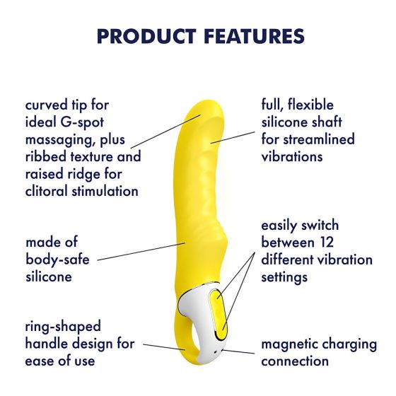 Satisfyer Yummy Sunshine - vodotěsný vibrátor na bod G (žlutý)