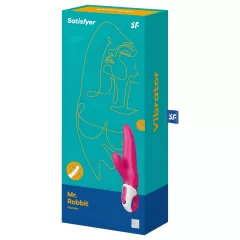   Satisfyer Mr. Rabbit - vodotěsný vibrátor s klitorálním ramenem (růžový)