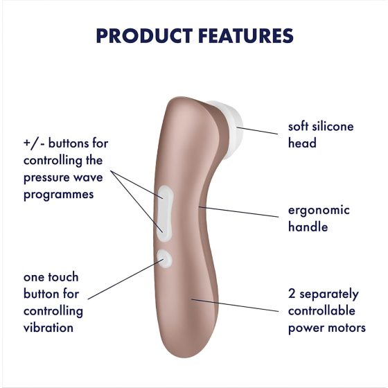 Satisfyer Pro 2+ - Nabíjecí klitorální stimulátor vibrátor (hnědý)