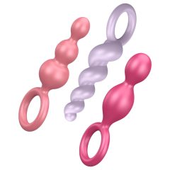   Satisfyer Booty Call - anální plug sada - barevná (3 kusy)