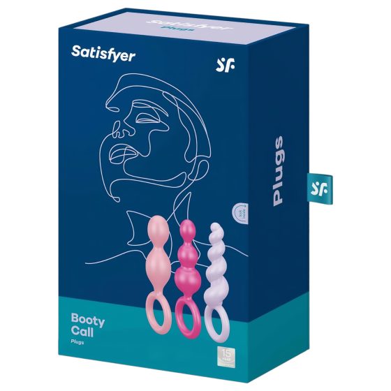 Satisfyer Booty Call - anální plug sada - barevná (3 kusy)