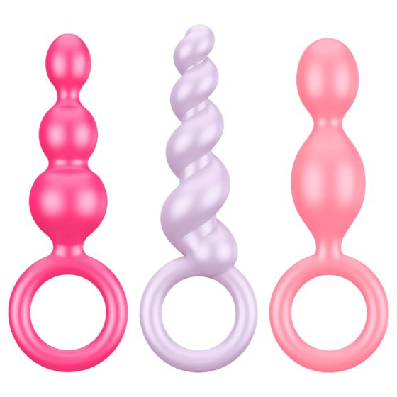 Satisfyer Booty Call - anální plug sada - barevná (3 kusy)