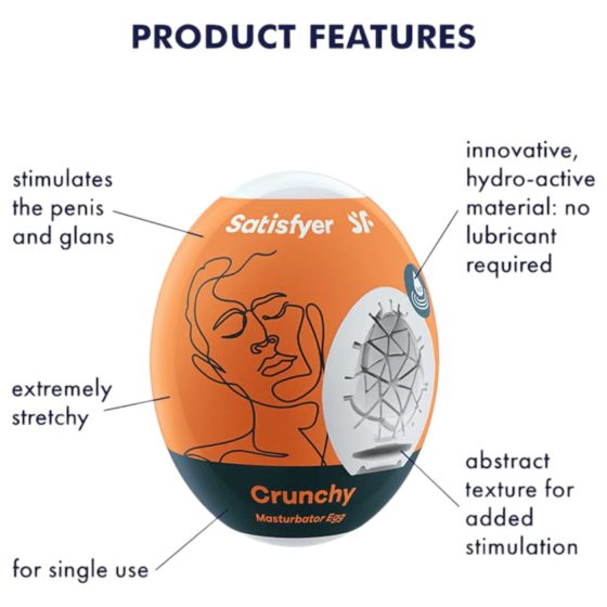 Satisfyer Egg Crunchy - masturbátor vajíčko - 1 kus