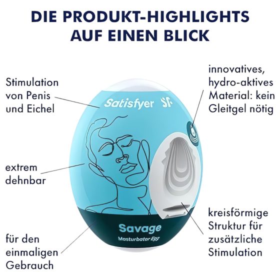 Satisfyer Egg Savage - masturbační vajíčko - 1 kus