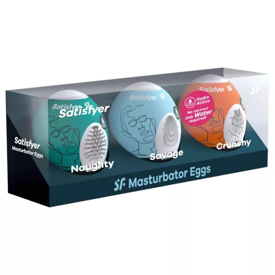Satisfyer Egg NSC - sada masturbátorů ve tvaru vajíčka - 3 ks