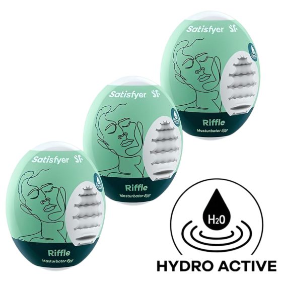 Satisfyer Egg Riffle - sada masturbátorů ve tvaru vajíčka - 3 kusy