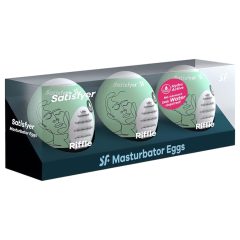   Satisfyer Egg Riffle - sada masturbátorů ve tvaru vajíčka - 3 kusy