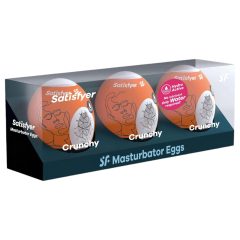   Satisfyer Egg Crunchy - sada masturbátorů ve tvaru vejce - 3 ks
