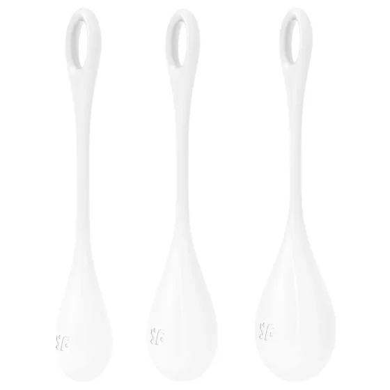 Satisfyer - venušiny kuličky set - 3 kusy - bílá