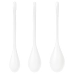   Satisfyer Yoni Power 1 – sada venušiných kuliček – bílá (3 kusy)