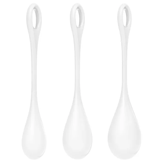 Satisfyer - venušiny kuličky set - 3 kusy - bílá