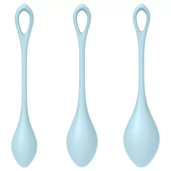 Satisfyer - venušiny kuličky set - 3 díly - modrá