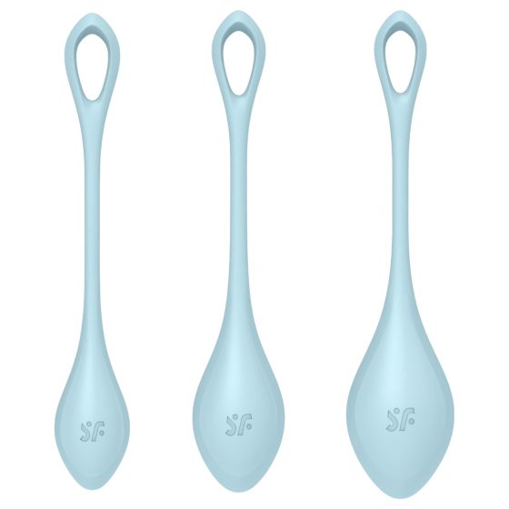 Satisfyer Yoni Power 2 - sada venušinych kuliček - modrá (3 kusy)