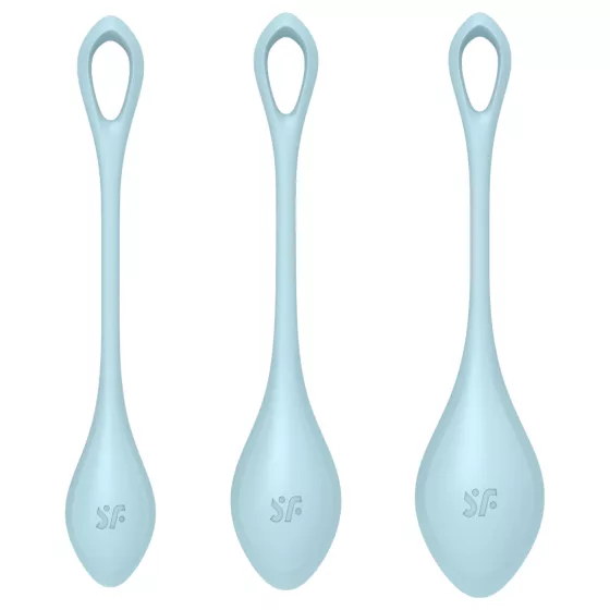 Satisfyer - venušiny kuličky set - 3 díly - modrá