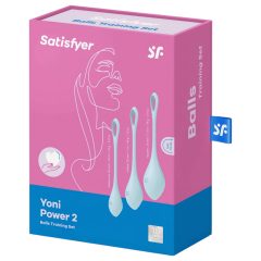   Satisfyer Yoni Power 2 - sada venušinych kuliček - modrá (3 kusy)