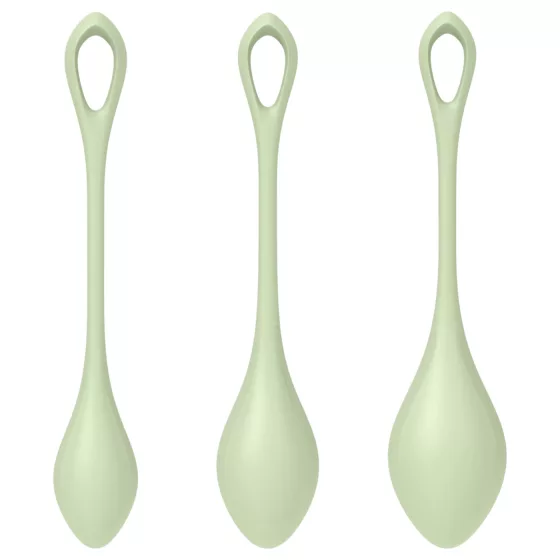 Satisfyer - venušiny kuličky sada - 3 ks - zelená