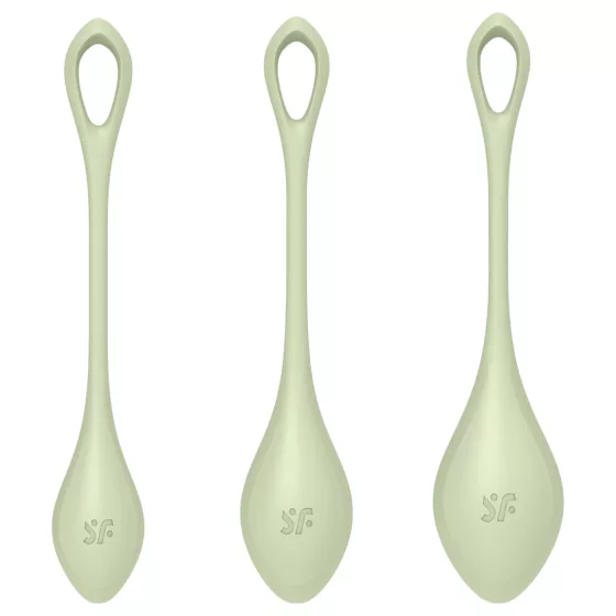 Satisfyer - venušiny kuličky sada - 3 ks - zelená