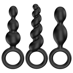   Satisfyer Booty Call - sada análních kolíků (černá, 3dílná)