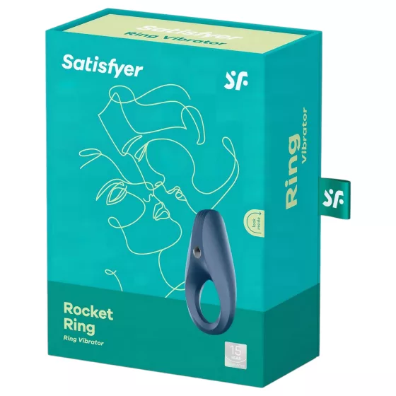 Satisfyer - vibrační erekční kroužek - voděodolný silikon modrý