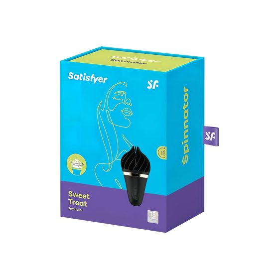 Satisfyer Sweet Treat - akumulátorový rotační klitorální vibrátor (černý)
