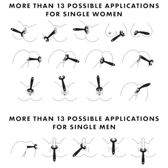 Satisfyer Endless Fun - akumulátorový, vodotěsný párový vibrátor (černý)