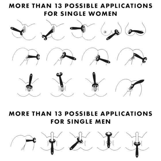 Satisfyer Endless Fun - akumulátorový, vodotěsný párový vibrátor (modrý)