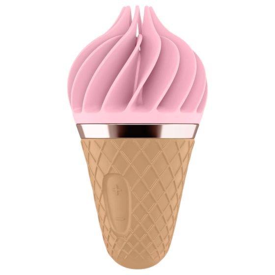 Satisfyer Sweet Treat - akumulátorový, rotační klitoriální vibrátor (růžovo-hnědý)
