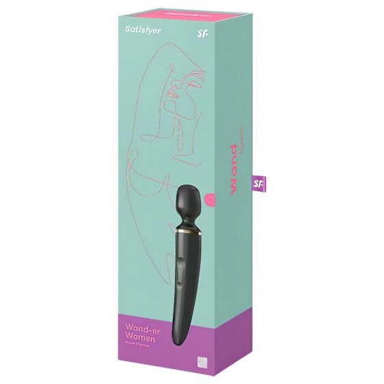 Satisfyer Wand-er Woman - masážní vibrátor - voděodolný - černý